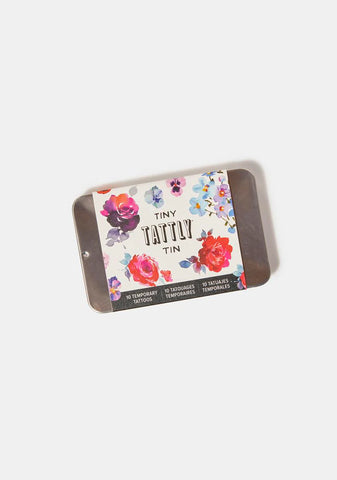 Tiny Floral Tattoo Tin