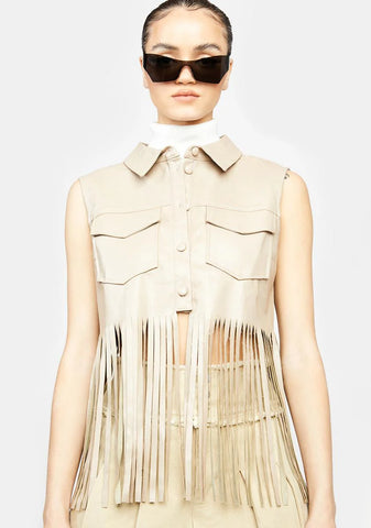 Pass It On Fringe Vest