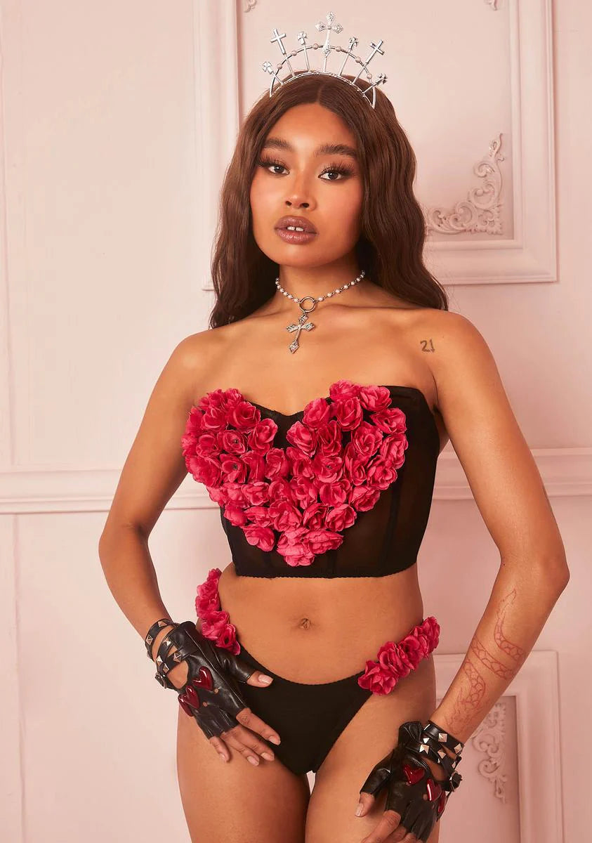 Magenta You're My Reason Bustier Set