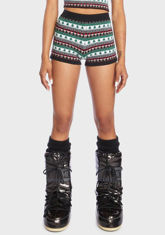 Dark Santa Knit Shorts