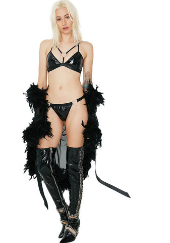 Midnight Love Bite Vinyl Panties