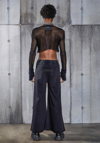 Snare Washed Black Wide Leg Pants