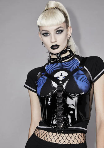 Dark Healing Patent Underbust Corset