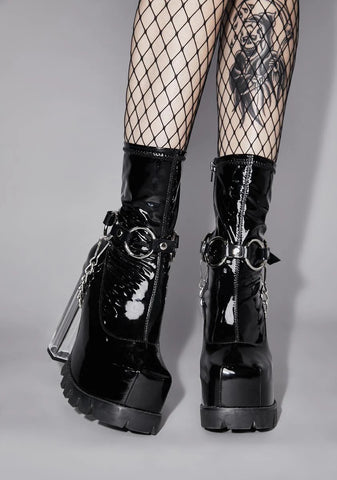 Vegan Leather O Ring Boot Strap Set