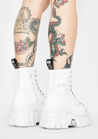 White Knife Combat Boots
