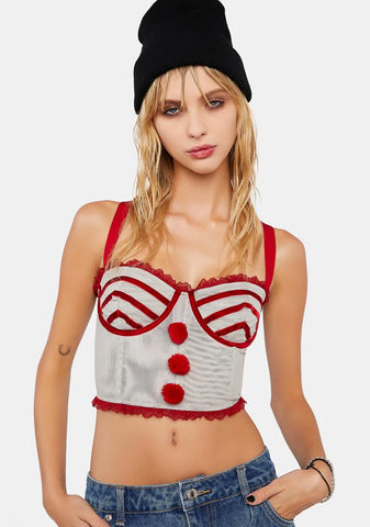Killer Clown Bustier Top