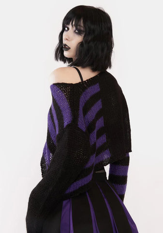 State Of Ruin Cropped Sweater
