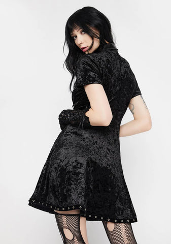 Devil Magic Velvet Mini Dress
