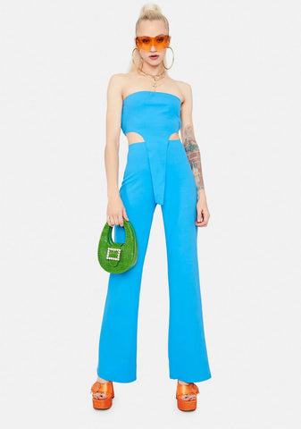 Azure Hittin' Goals Crop Top & Flares Set