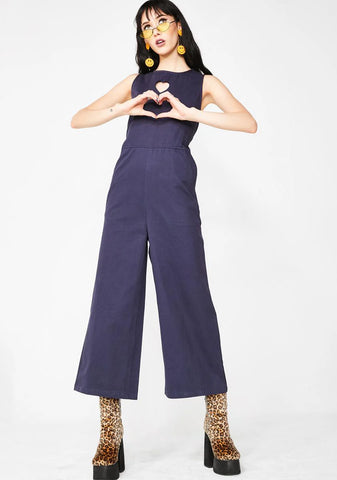Heart Cut Out Jumpsuit