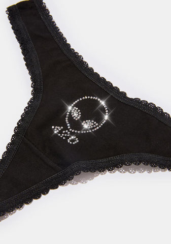 Alien 420 Rhinestone Thong