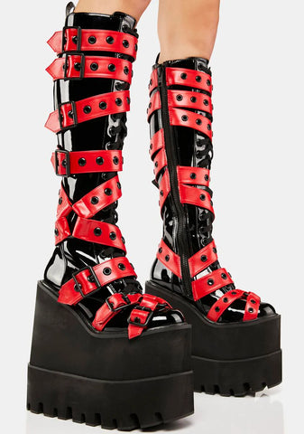 Hell's Total Bondage Knee High Traitor Boots