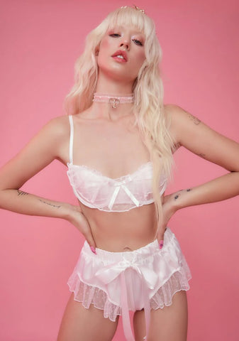 Ivory By The Banks Satin Lingerie Set