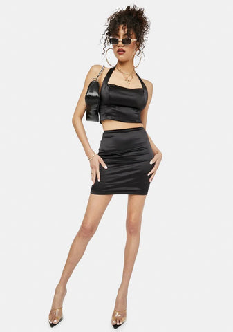 That Good Night Satin Skirt Set