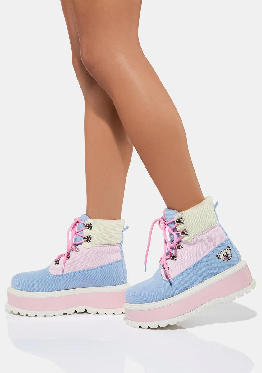 Pastel Multi Zozi Platform Boots
