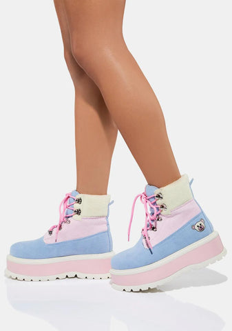 Pastel Multi Zozi Platform Boots