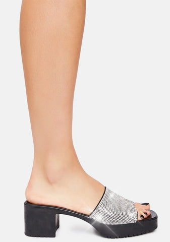 Harlin-R Rhinestone Banded Platform Sandals