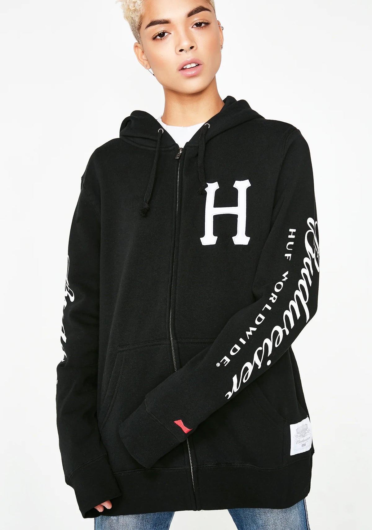 x Budweiser Classic H Zip Up Hoodie