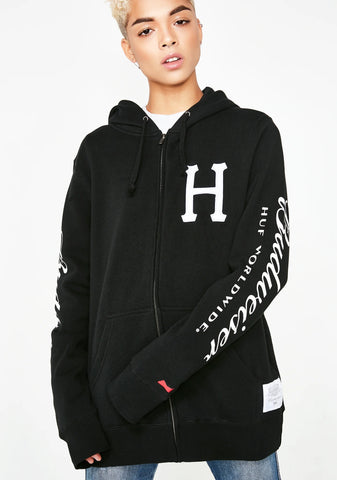 x Budweiser Classic H Zip Up Hoodie