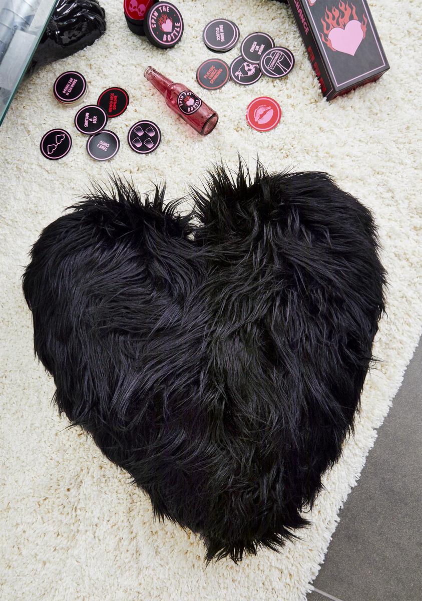 Midnight Shagadelic Heart Pillow