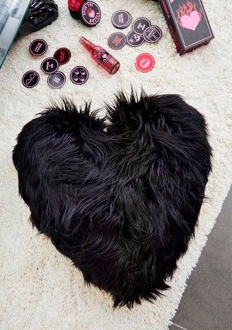 Midnight Shagadelic Heart Pillow