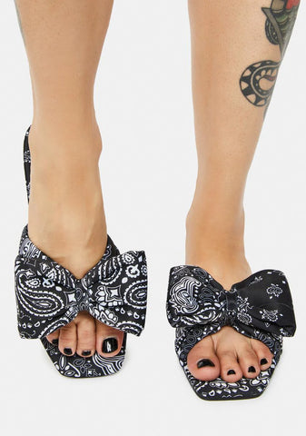 Dark Love Is Fleeting Slide Sandals