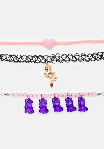 Sprinkle Of Sugar Gummy Bear Choker Set