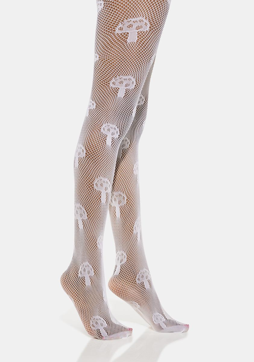 Mushroom Magic Fishnet Tights