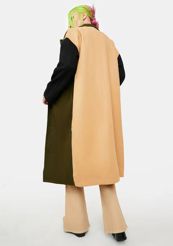 Sharp Welcome Color Block Coat