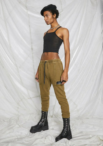 Synth Unisex Washed Olive Joggers