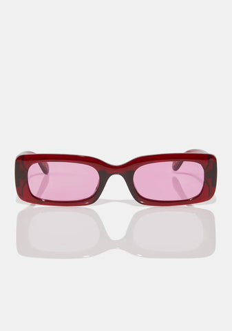 Cherry Supernova Rectangle Sunglasses