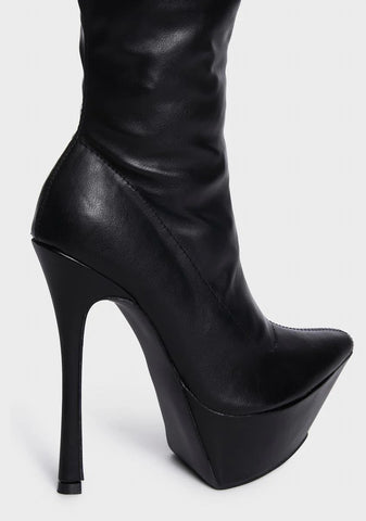 Vegas Matte Heeled Boots