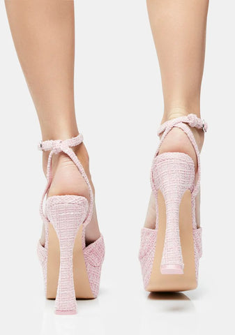 Pink Eliza Platform Heels
