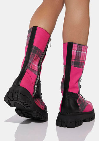 Scream And Shout Patchwork Boots