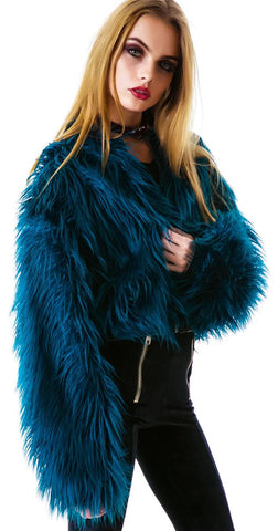 Juliet Cropped Faux Fur Jacket