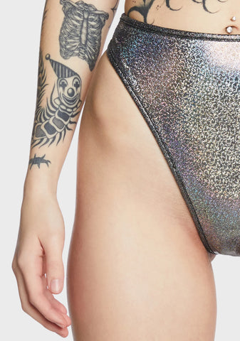 High Waist Thong Bikini Bottom