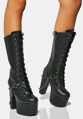 Vampire Teeth Platform Boots