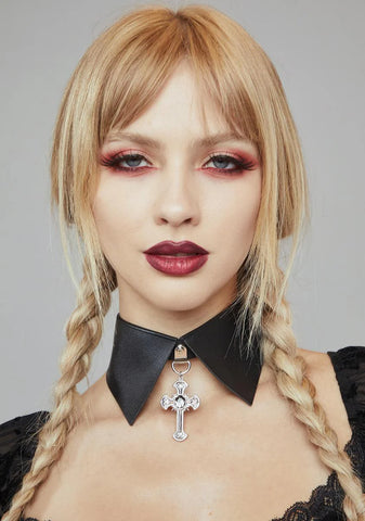 Do Or Die Cross Charm Choker