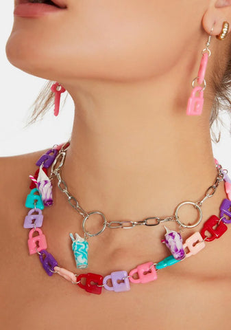 Extra Whip Layered Lock Necklace