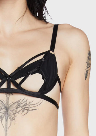 Penny Cut Out Mesh Bra
