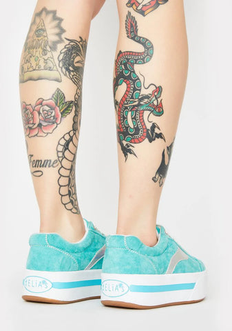 Aqua Cosmic Kick Skater Sneakers