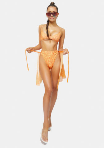 Orange Gea Bikini Top