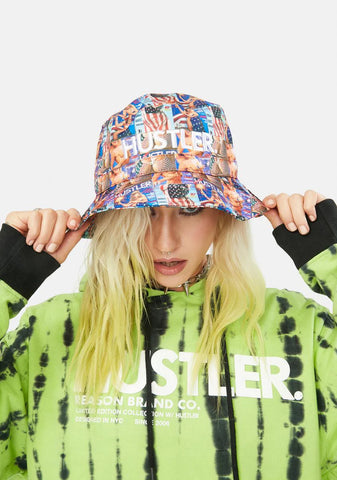 x Hustler Print Original Bucket Hat