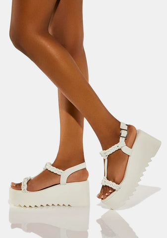 Bone Let's Rewind Platform Sandals