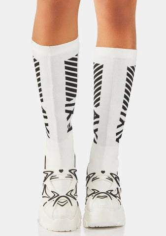 White Watermelon Sock Sneakers