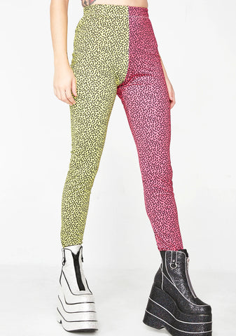 Harsh Lines Colorblock Unisexx Leggings