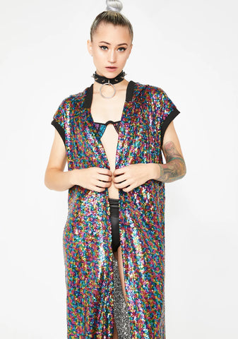 Love Drug Sequin Kimono