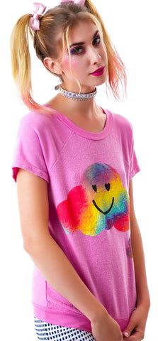 Sherbert Clouds Camden Top - Pink