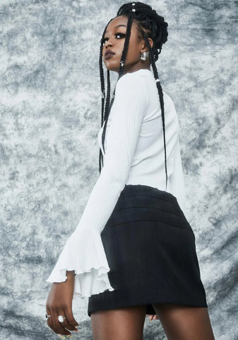 Her Bad Self Long Sleeve Crop Top