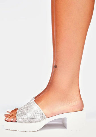 What's Your Motive Rhinestone Heels